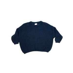 Sova Baby Ribbed Knit Sweater Blue Pullover 6-12 Months Minimalist